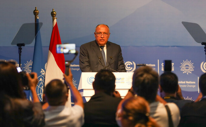 COP27 President Sameh Shoukry addresses the COP27 opening plenary on Sunday | Credit: UNFCCC Flickr COP27 President Sameh Shoukry addresses the COP27 opening plenary on Sunday | Credit: UNFCCC Flickr